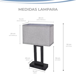 Foto 3 | Lámpara De Buró Táctil Con Puertos De Carga Marca Gravita