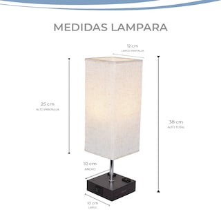 Foto 4 | Set De 2 Lámparas De Buró Táctil Con Puertos De Carga Marca Gravita