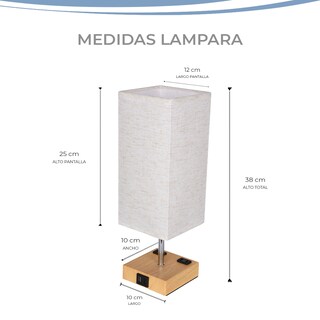 Foto 4 | Set De 2 Lámparas De Buró Táctil Con Puertos De Carga Marca Gravita