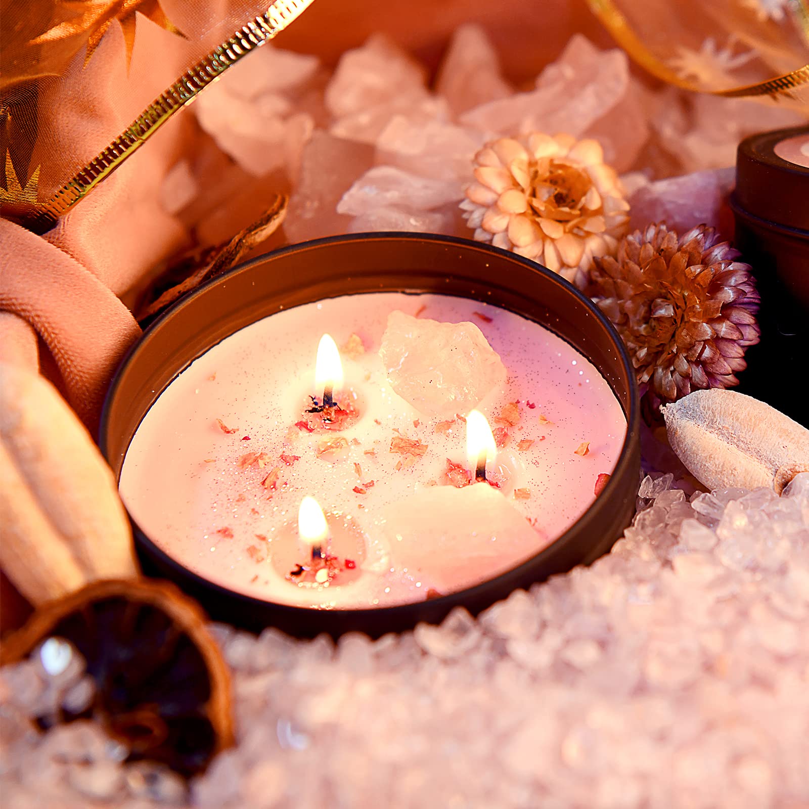 Foto 4 pulgar | Set De Velas Aromáticas Inspieyes, 550 Ml, Cera De Soja Con Cristal - Venta Internacional.