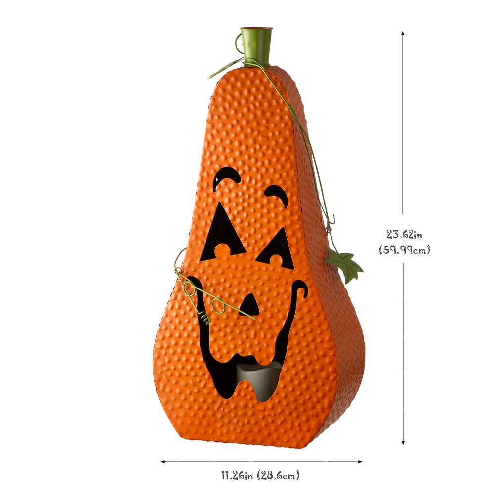 Foto 3 pulgar | Farol Jack O De Metal Con Forma De Calabaza Para Halloween, 23,62 Cm, Con Purpurina Led - Venta Internacional.