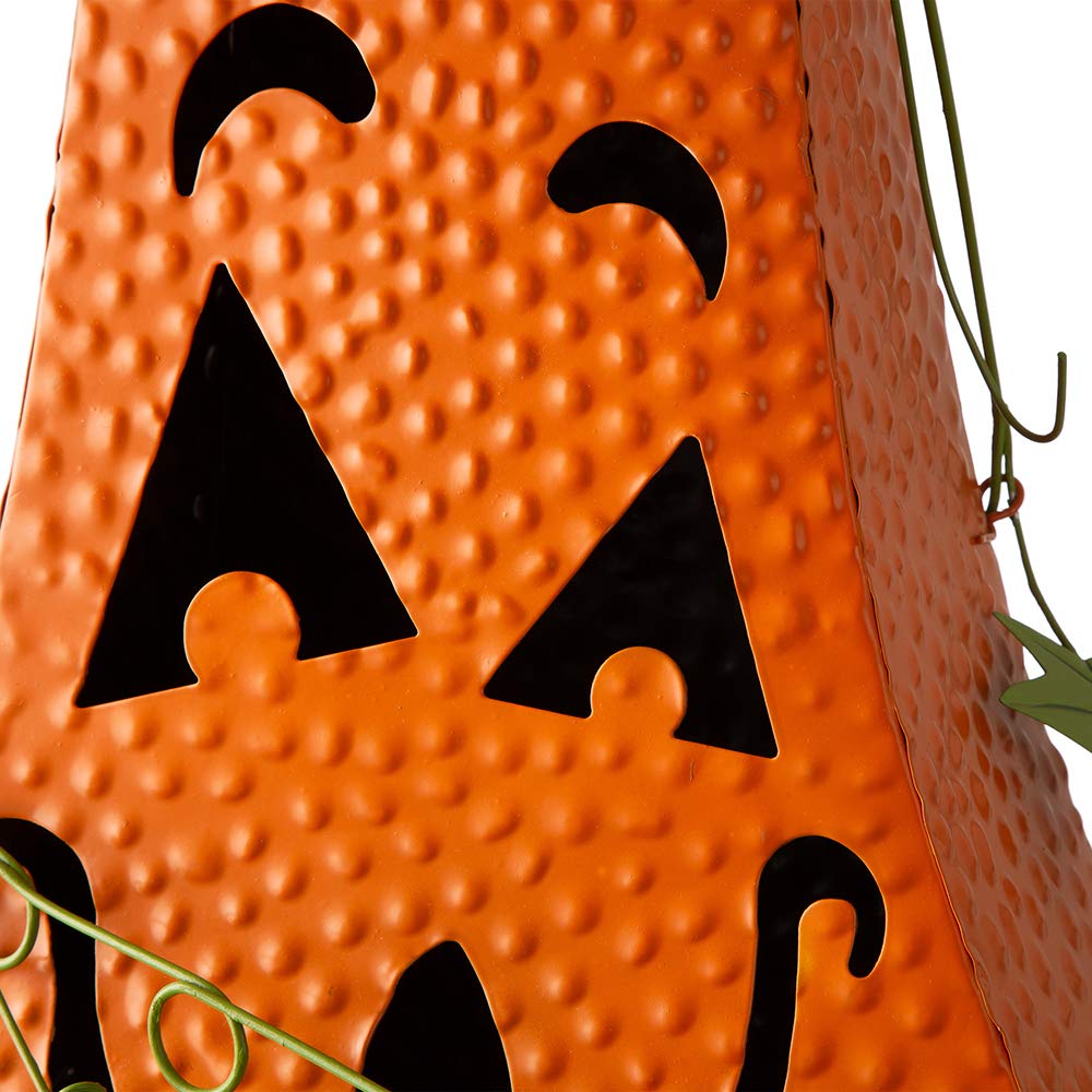 Foto 6 pulgar | Farol Jack O De Metal Con Forma De Calabaza Para Halloween, 23,62 Cm, Con Purpurina Led - Venta Internacional.