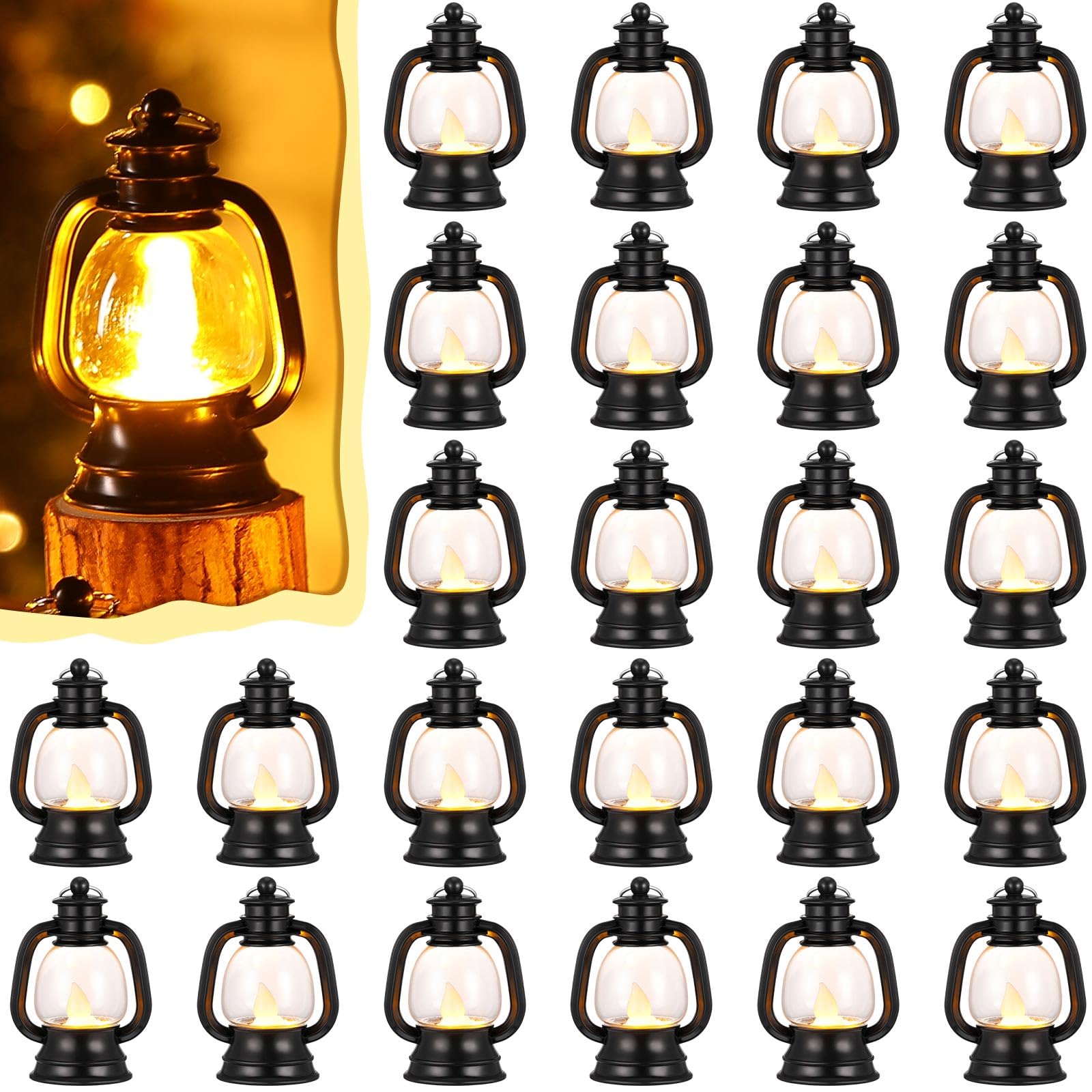 Farol Decorativo Ferraycle Western Mini, 10 Cm, 48 Unidades, Negro - Venta Internacional.