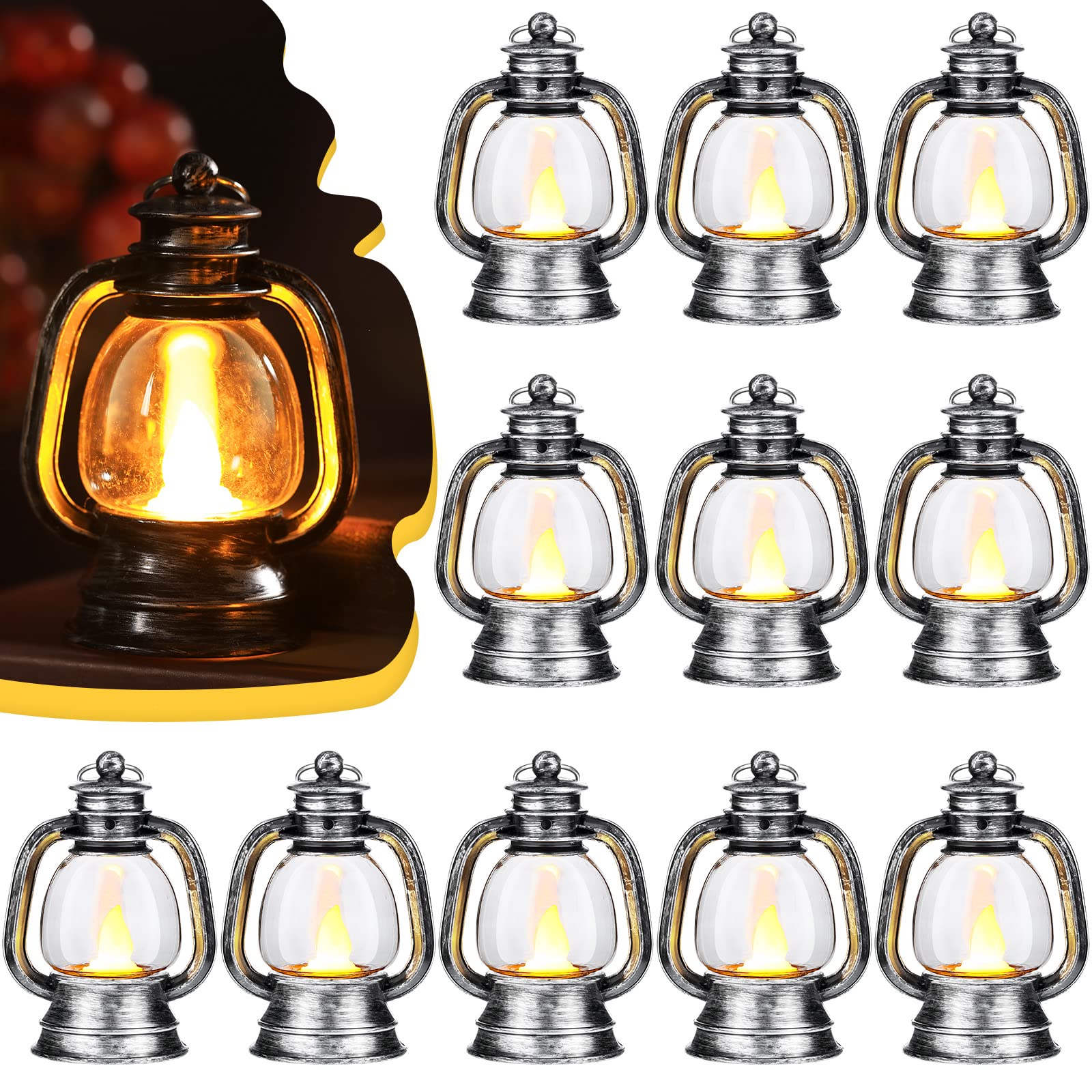 Farol Decorativo Ferraycle Western Mini, 10 Cm, Plata, 12 Unidades - Venta Internacional.