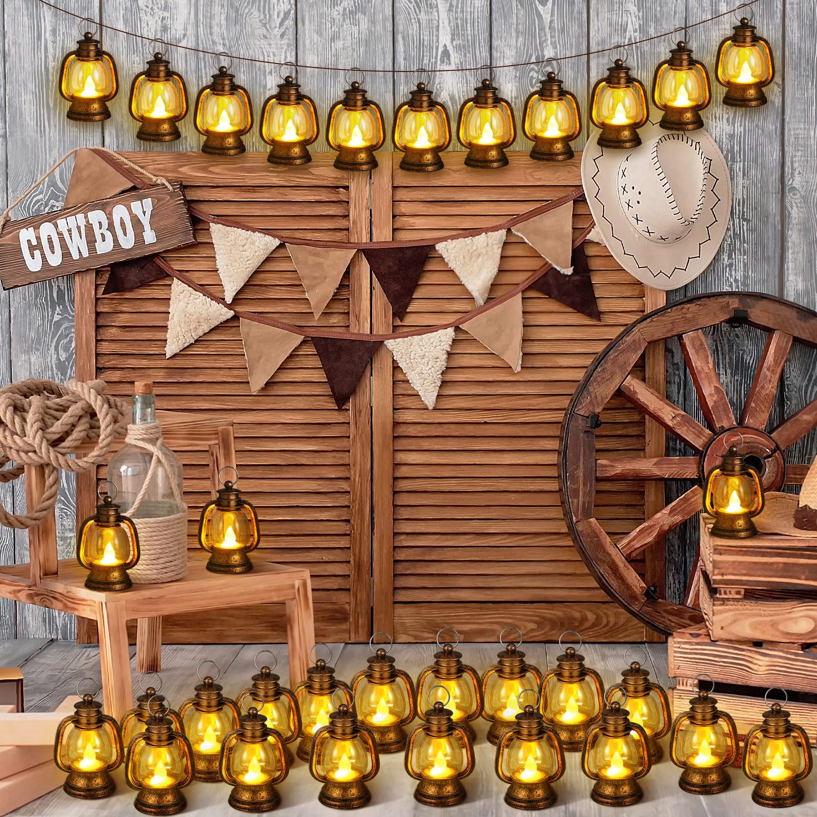 Foto 5 | Farol Decorativo Ferraycle Western Mini, 10 Cm, 48 Unidades - Venta Internacional.