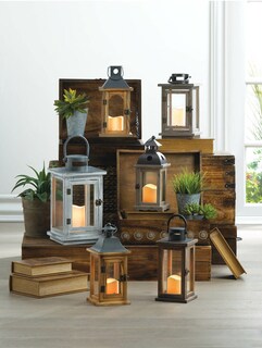 Foto 5 | Farol Tipo Vela Zingz & Thingz Lodge, 27 Cm De Alto, Madera, Con Led - Venta Internacional.