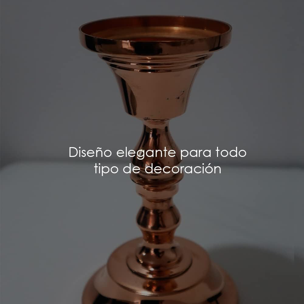 Foto 4 | Candelabro Iliosinnova Estilo Europeo color Dorado para Vela Cónica