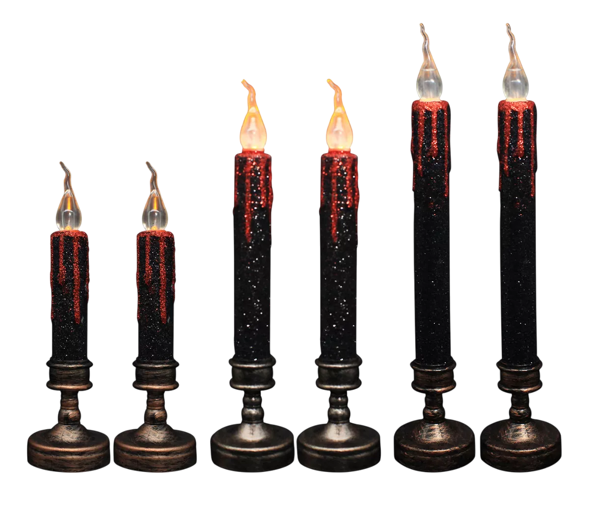 Velas Decorativas Lab.G 6 Piezas Negras