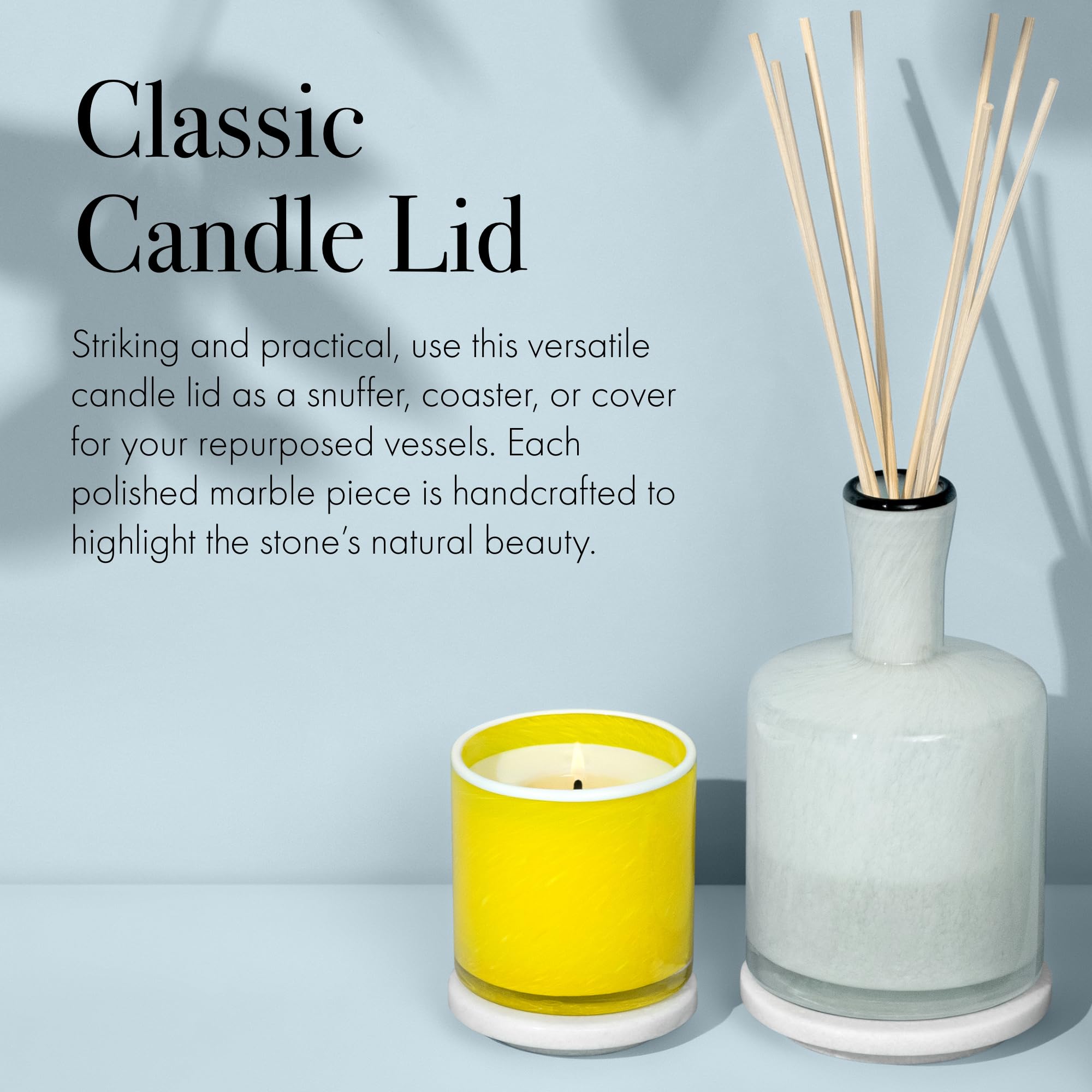 Foto 2 | Tapa De Vela Lafco New York Classic De Mármol Blanco Pulido - Venta Internacional.