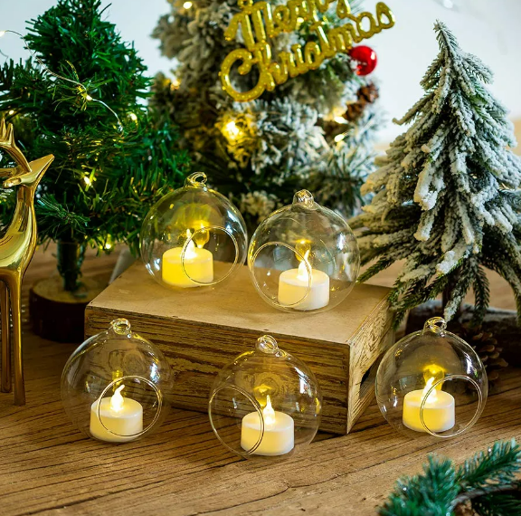 Foto 4 | Xtellar Set De 12 Elegantes Portavelas Colgantes En Cristal De 6cm