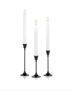 Foto 1 | Candelabros De Mesa Metalico 3pc, Color Negro