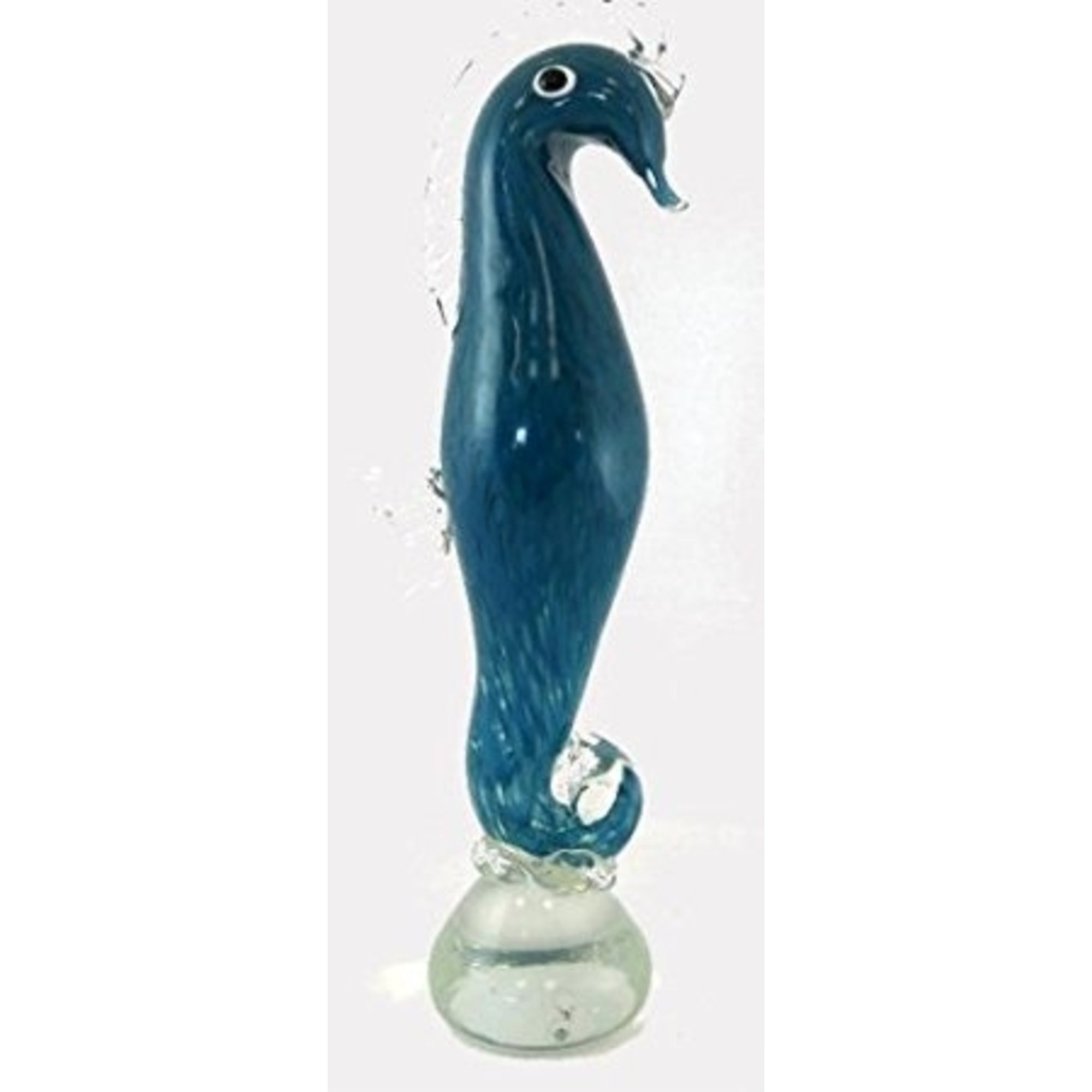 Foto 1 | Estatua Artesanal De Un Caballito De Mar Manhattan Chic En Cristal Turquesa - Venta Internacional.