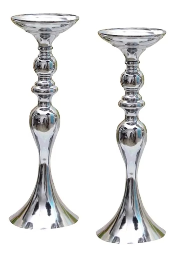 Venta Internacional-Candelabros Generic Plateados 2 Piezas