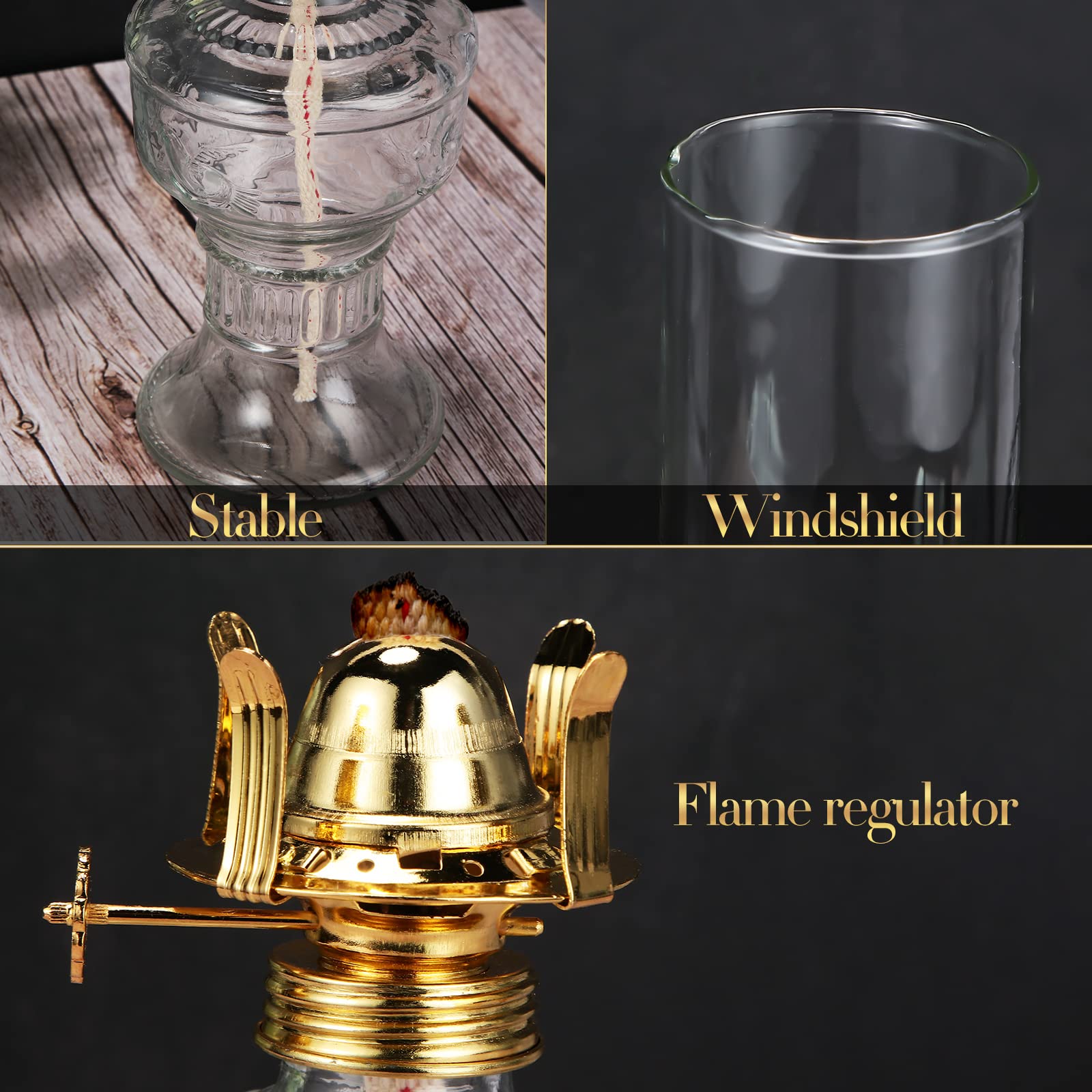 Foto 4 pulgar | Lámpara de Aceite Tuanse Chamber Vintage Kerosene Hurricane 33 cm 2 Unidades - Venta Internacional