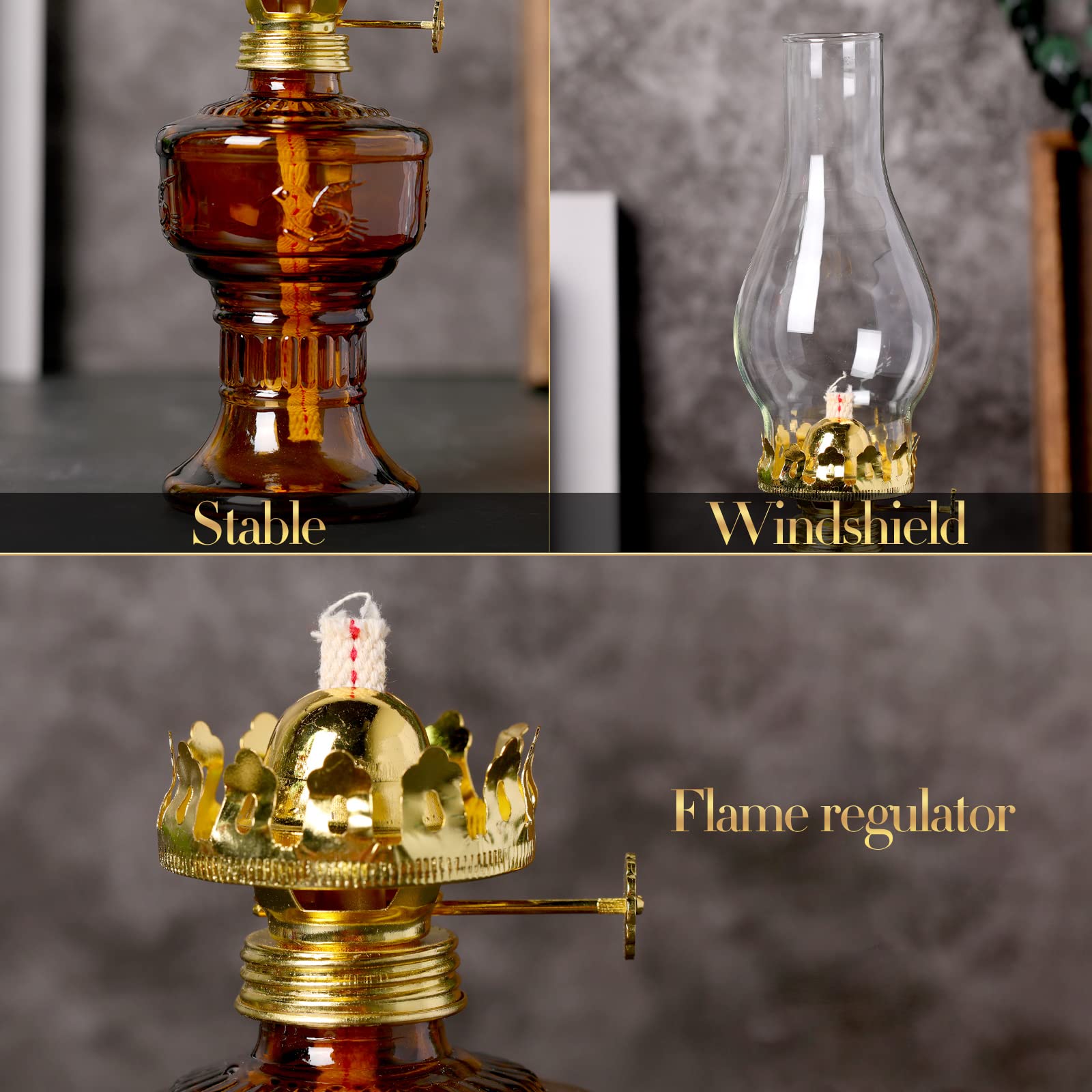 Foto 4 pulgar | Lámpara De Aceite Tuanse Chamber, Farol Vintage De Queroseno, 33 Cm, 2 Unidades - Venta Internacional.