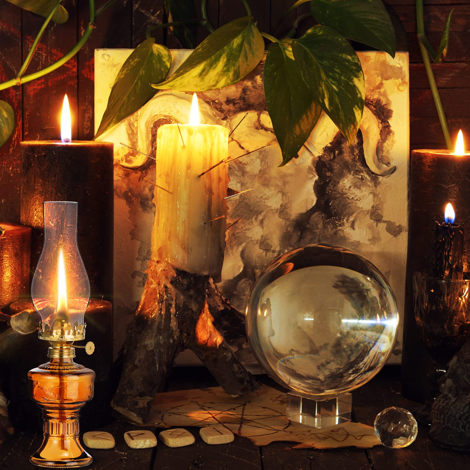 Foto 5 | Lámpara De Aceite Tuanse Chamber, Farol Vintage De Queroseno, 33 Cm, 2 Unidades - Venta Internacional.