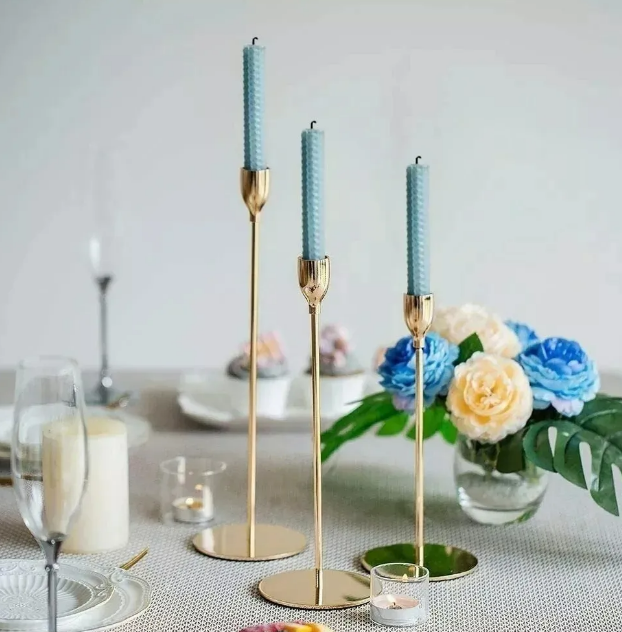 Foto 4 pulgar | 3 Candelabros Metalicos Xtellar