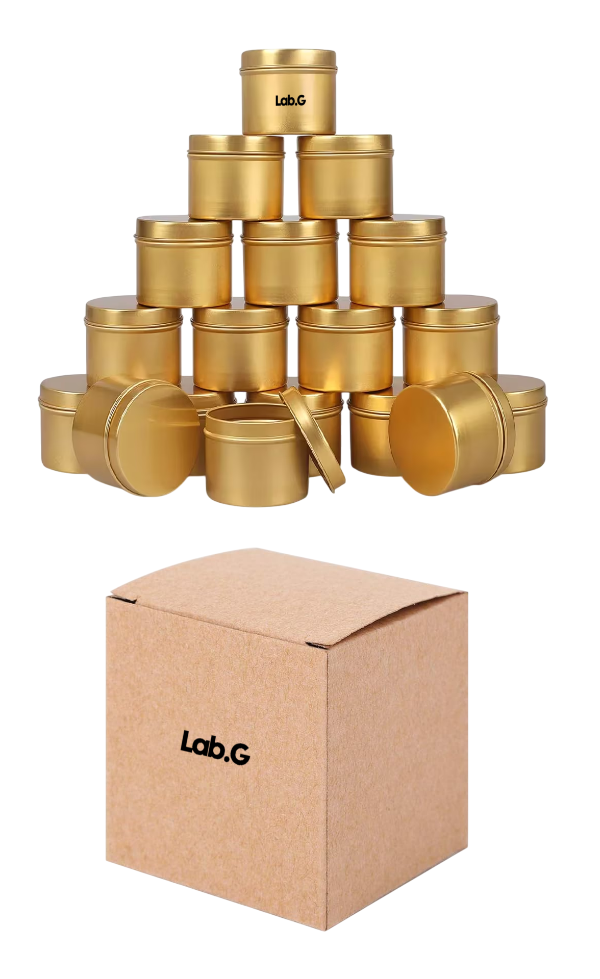 Foto 2 pulgar | Latas Redondas De Aluminio Para Velas, 4oz 24 Piezas Dorado