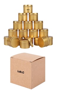 Foto 1 | Latas Redondas De Aluminio Para Velas, 4oz 24 Piezas Dorado