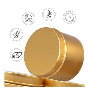 Foto 4 | Latas Redondas De Aluminio Para Velas, 4oz 24 Piezas Dorado