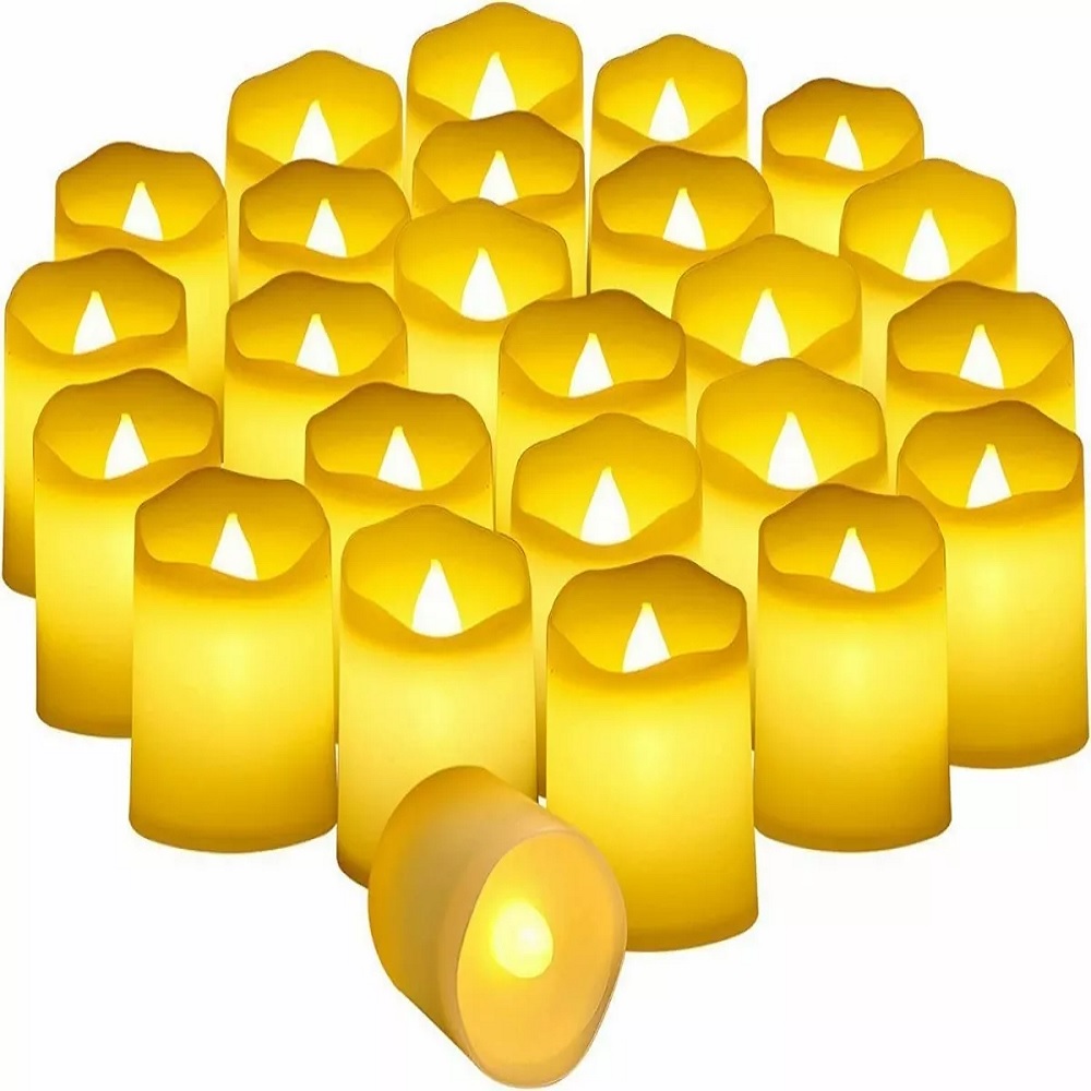 Velas LED Ámbar Malubero para Decorar 24 piezas