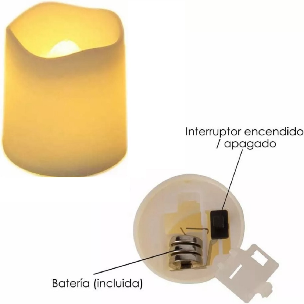 Foto 4 pulgar | Velas LED Ámbar Malubero para Decorar 24 piezas