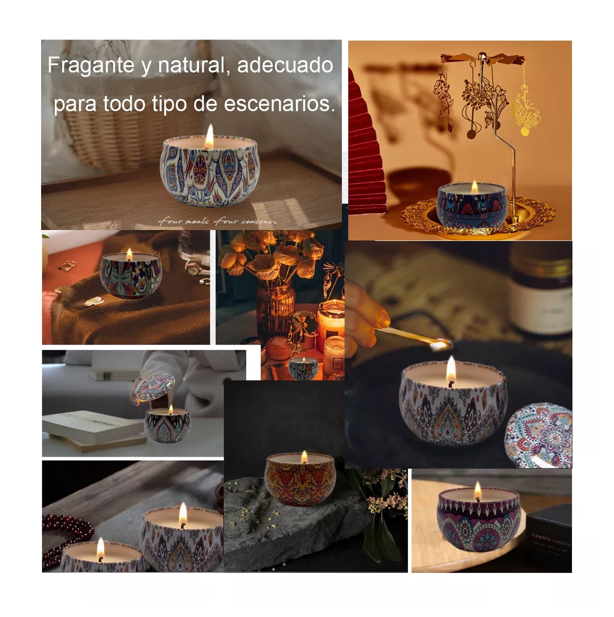 Foto 6 pulgar | Vela de Aromaterapia 9 Piezas Velas Aromáticas Cera de Soja