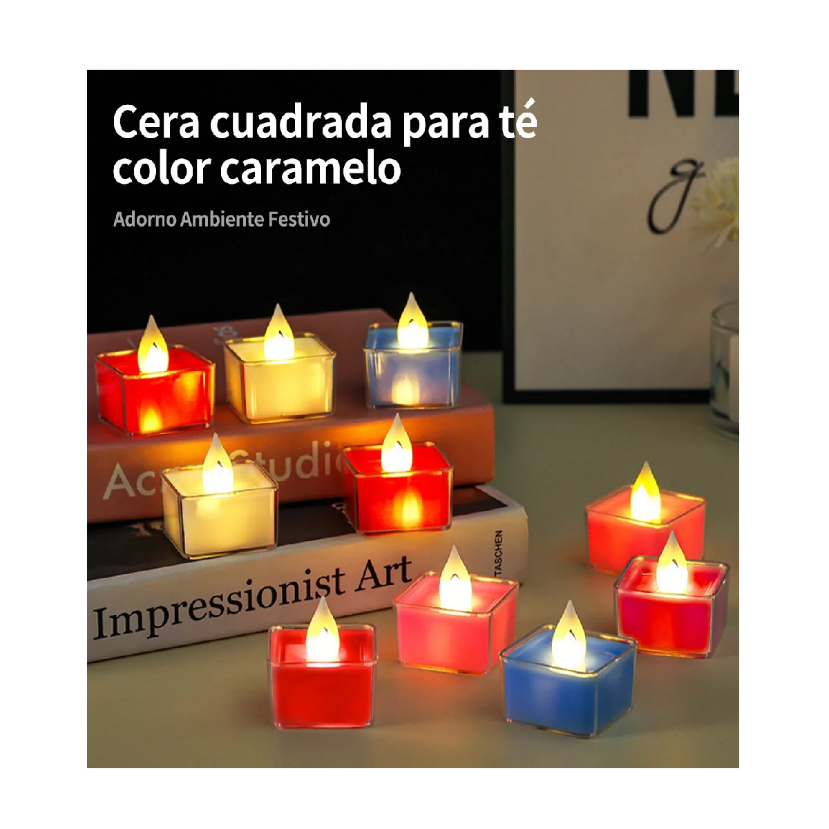 Foto 3 pulgar | 24 Velas Led Flotantes Decorativas Belug Multicolor Sin Llama