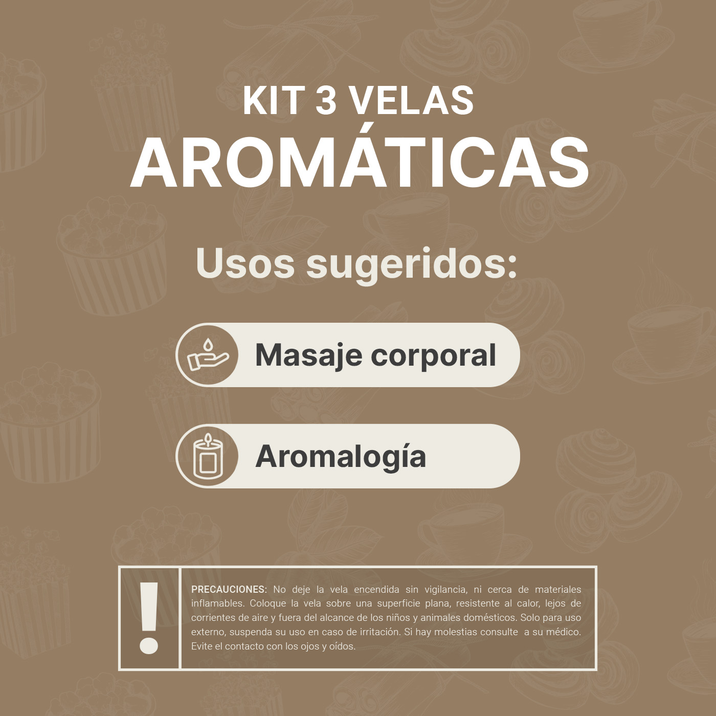 Foto 4 | Kit 3 Velas de Soya Warm Wishes B Life con Aromas Canela Palomita Caramelizada y Café Duración 50 Hrs