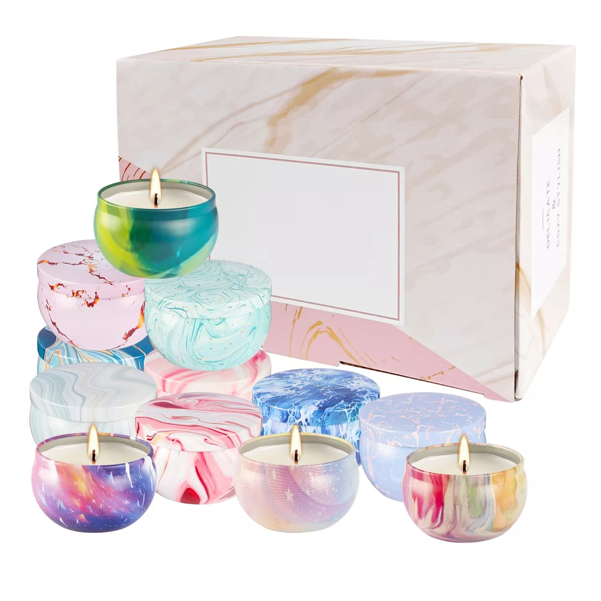 Set de Velas Aromáticas 12 Piezas Eo Safe Imports Multicolor