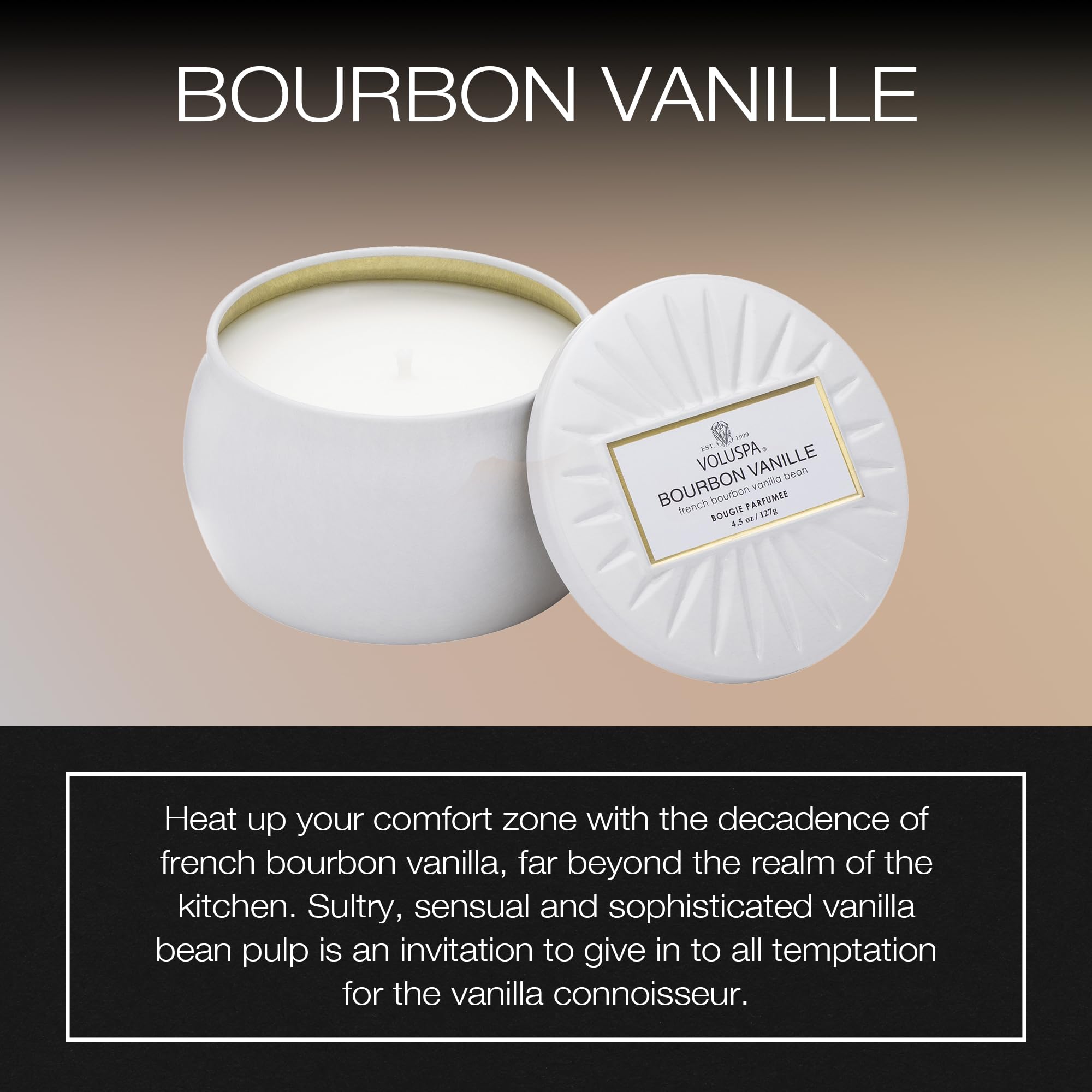 Foto 2 | Mini Lata De Vainilla Y Bourbon De Candle Voluspa, 118 Ml, 25 Horas De Duración - Venta Internacional.