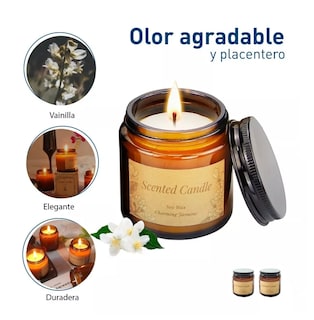 Foto 4 | 3 Velas Aromáticas Decorativas Lab.g 100% Soya Aromaterapia 3.5oz Rosas, Naranja, Jazmín