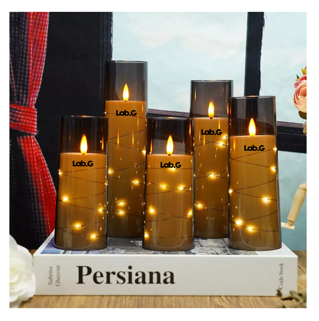 Foto 4 pulgar | Velas Eléctricas Led 5.5cm Contral Remoto Flama Realista 5 Pzas, Gris