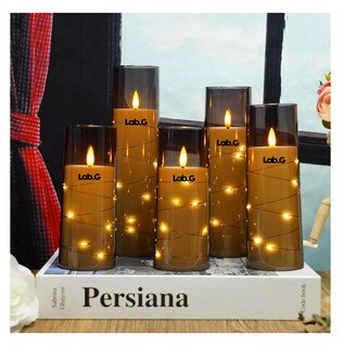 Foto 3 | Velas Eléctricas Led 5.5cm Contral Remoto Flama Realista 5 Pzas, Gris