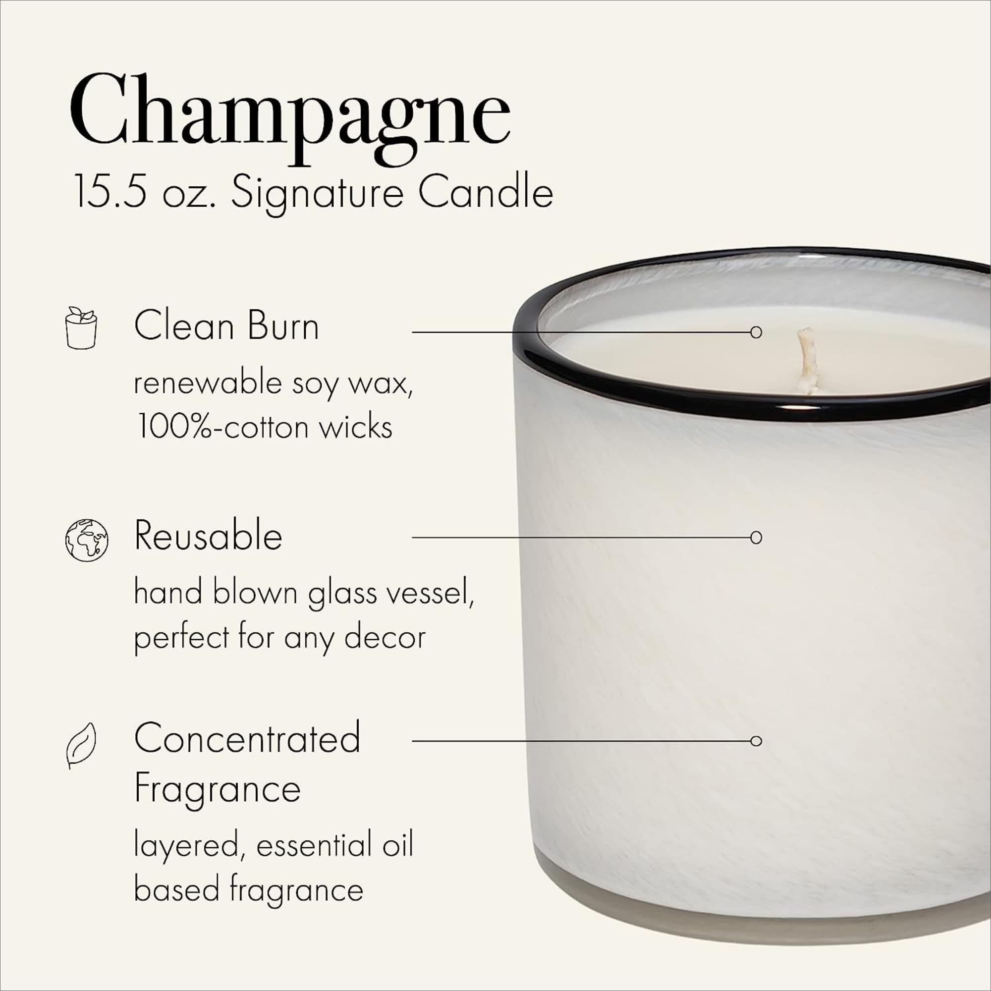 Foto 2 | Candle Lafco New York Champán, 460 Ml, 2 Unidades, 90 Horas De Combustión - Venta Internacional.