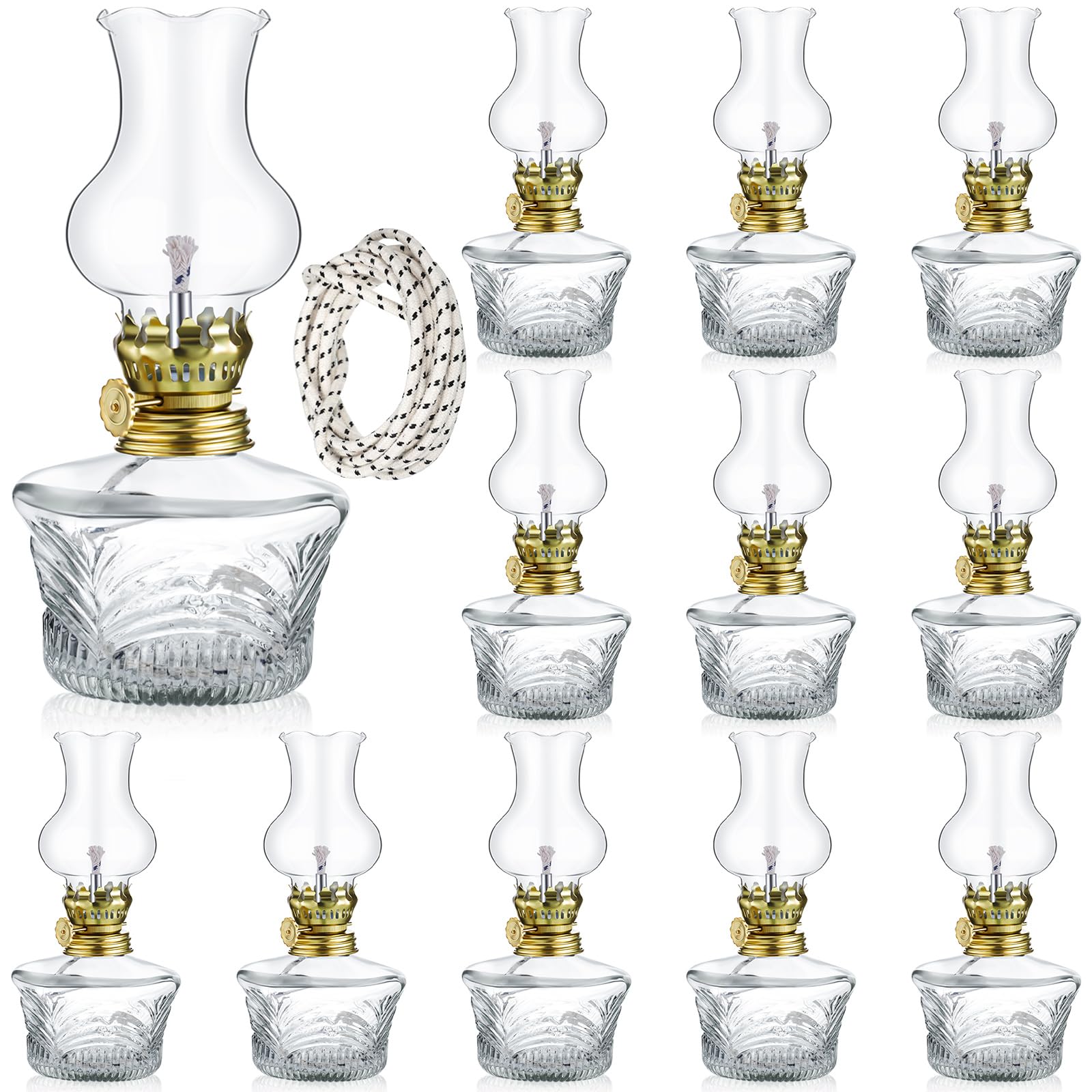 Foto 1 | Oil Lamp Yexiya, Lámpara Vintage De Queroseno De Vidrio, Juego De 12 Piezas - Venta Internacional.