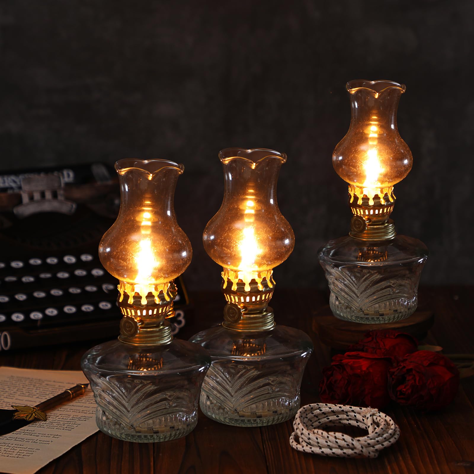 Foto 3 pulgar | Oil Lamp Yexiya, Lámpara Vintage De Queroseno De Vidrio, Juego De 12 Piezas - Venta Internacional.