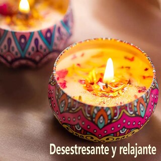 Foto 5 | 6 Piezas Velas Aromáticas De Cera De Soja Para Aromaterapia Lab.g Azul