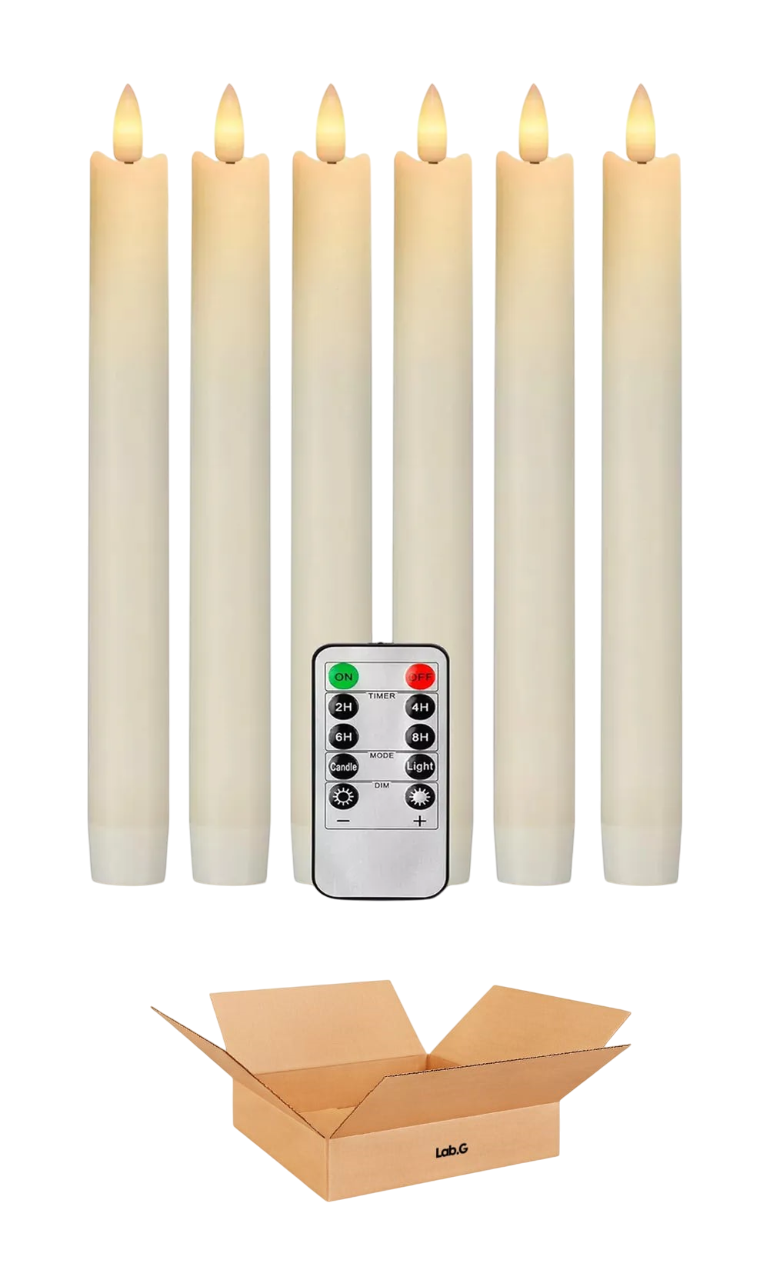 Foto 2 pulgar | 6 Pzs Velas Led Decorativas Llama Realista Y Control Remoto