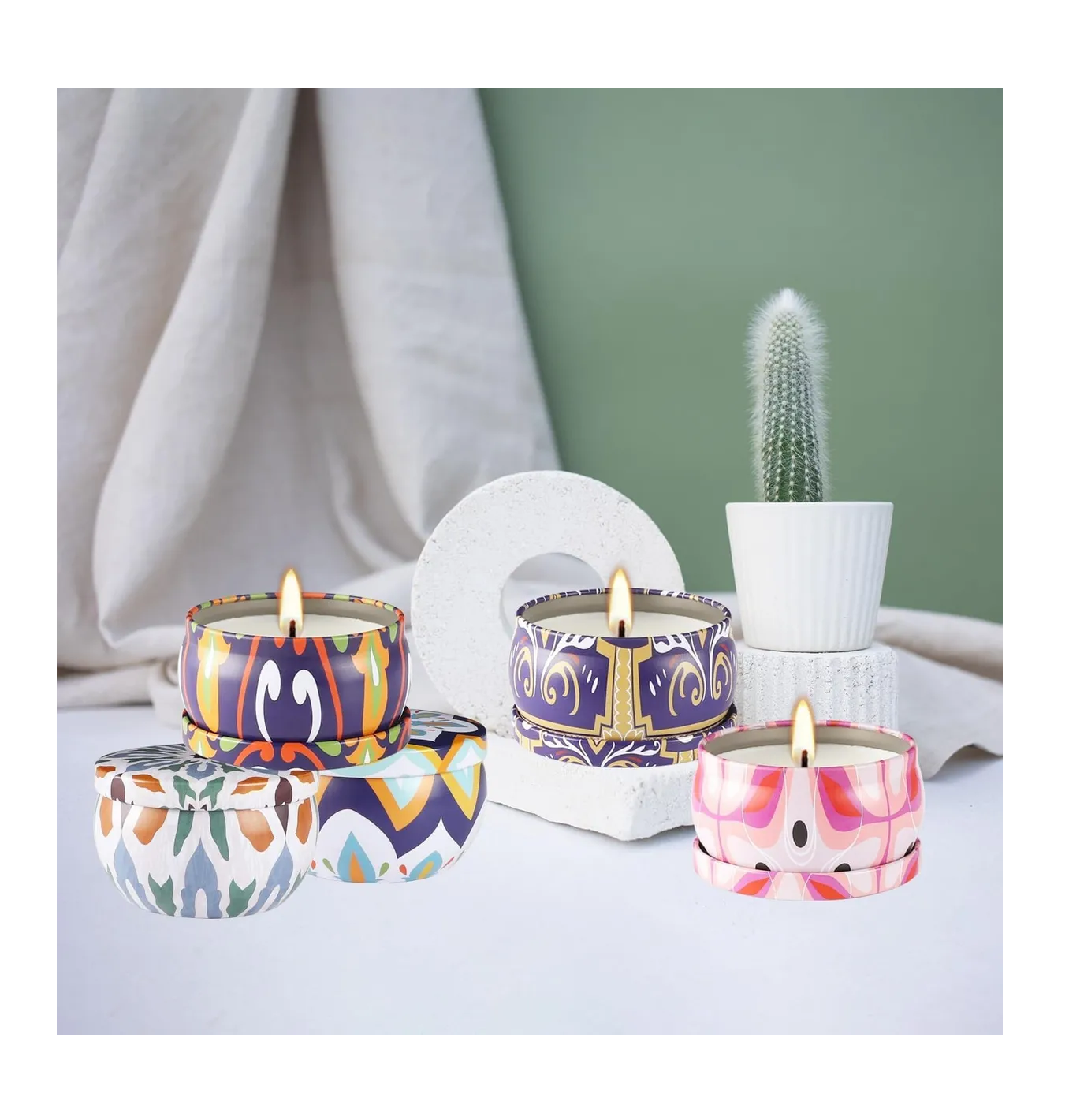 Foto 4 pulgar | Velas Perfumadas De Cera De Soja 16 Piezas