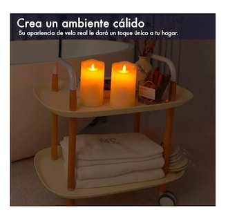 Foto 4 | Pack 6 Velas Grandes Led Flama Realista