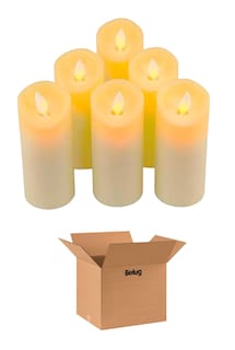 Foto 1 | Pack 6 Velas Grandes Led Flama Realista