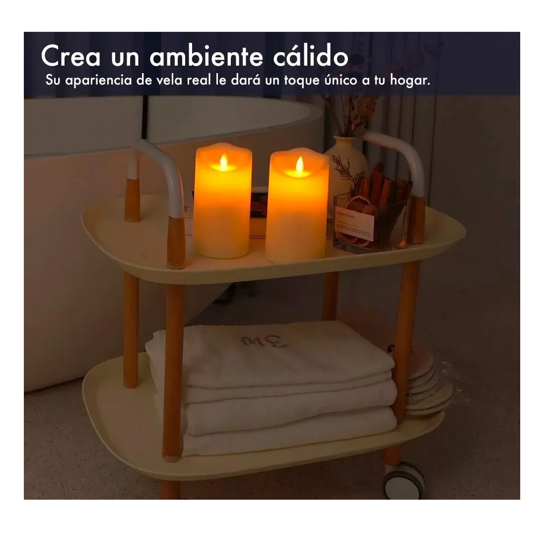 Foto 5 pulgar | Pack 6 Velas Grandes Led Flama Realista