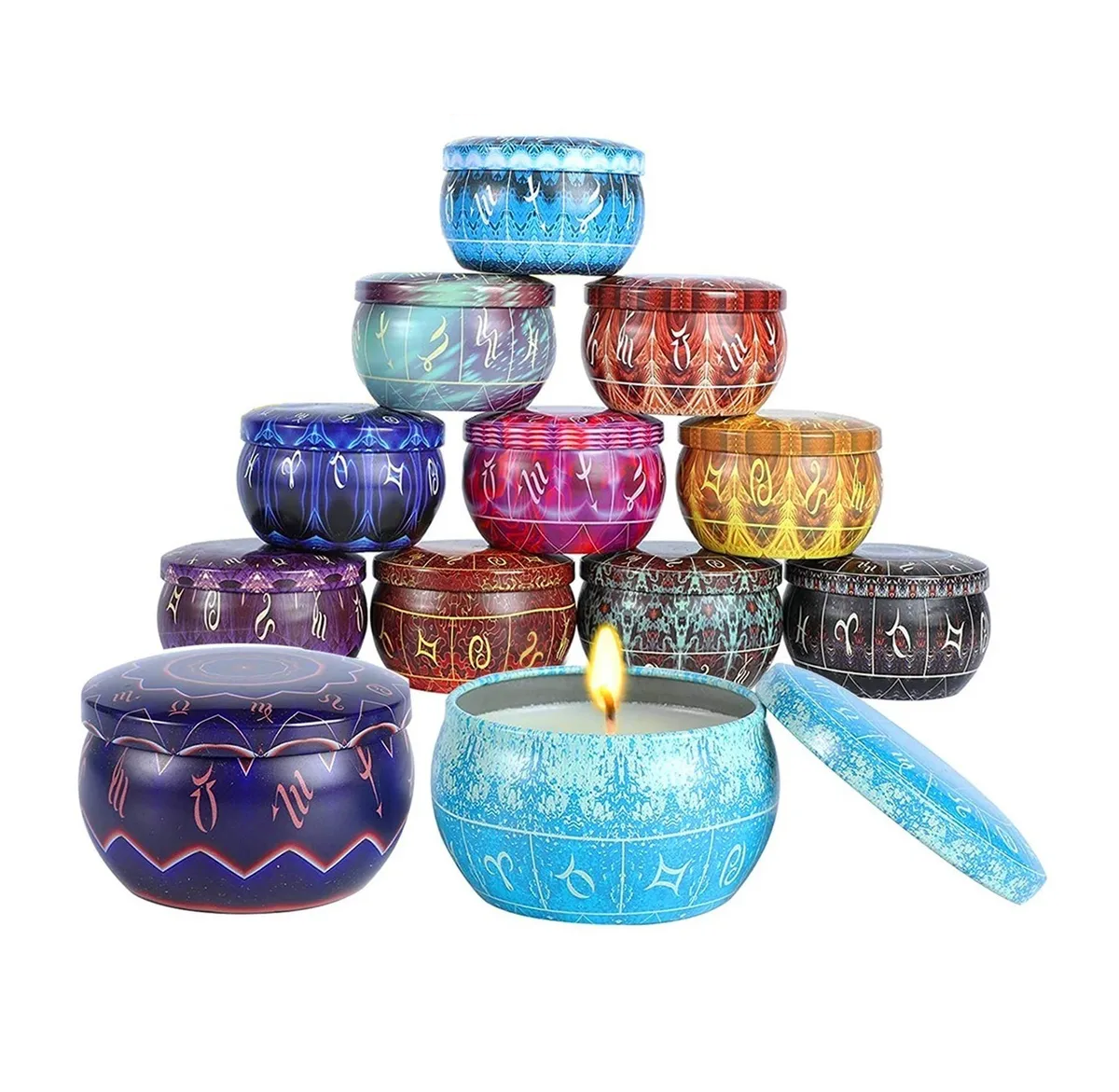 Velas Aromáticas Malubero Cera de Soja 12 Piezas