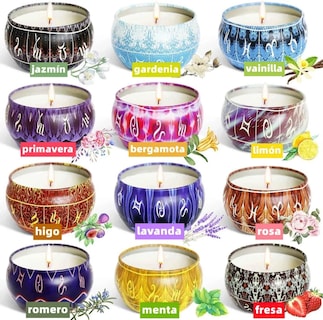 Foto 2 | Velas Aromáticas Malubero Cera de Soja 12 Piezas