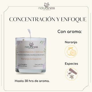Foto 5 | Vela Aromática Con Intención "Concentración y enfoque" , Cuarzo Energético, Plantas Decorativas-elaboradas Con Ce