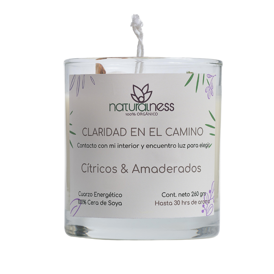 Vela Naturalness Aromática Con Intención, Cuarzo Energético, Plantas Decorativas-elaboradas Con Cera De Soya