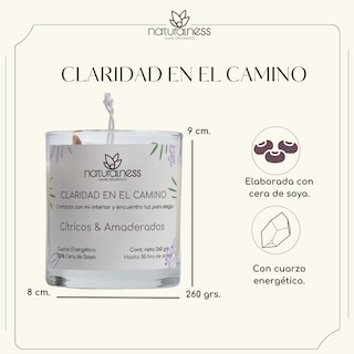 Foto 2 | Vela Naturalness Aromática Con Intención, Cuarzo Energético, Plantas Decorativas-elaboradas Con Cera De Soya