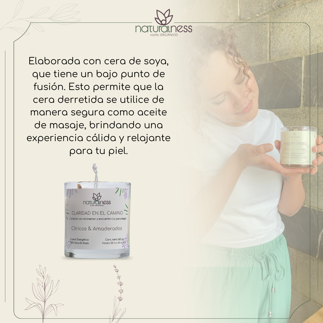 Foto 6 pulgar | Vela Naturalness Aromática Con Intención, Cuarzo Energético, Plantas Decorativas-elaboradas Con Cera De Soya