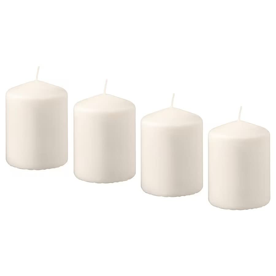 Velas Decorativas  5.5 X 8 cm Velas Sin Perfume y Sin Goteo 2 Piezas